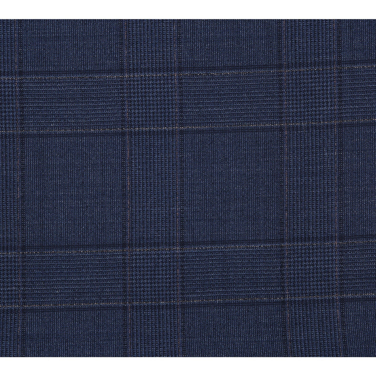 EL72-58-410 Prussian Blue Window Pane Check Wool Suit