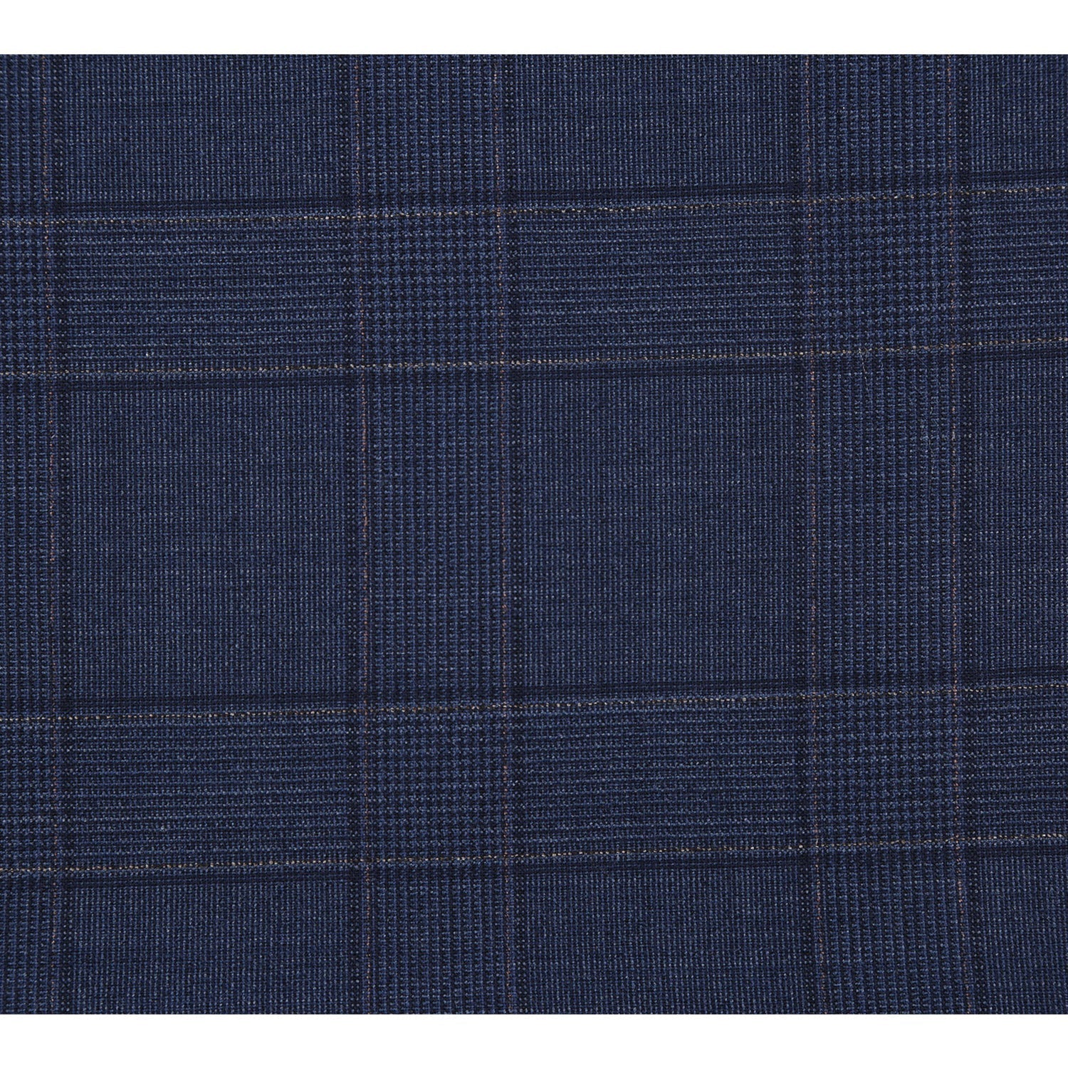 EL72-58-410 Prussian Blue Window Pane Check Wool Suit