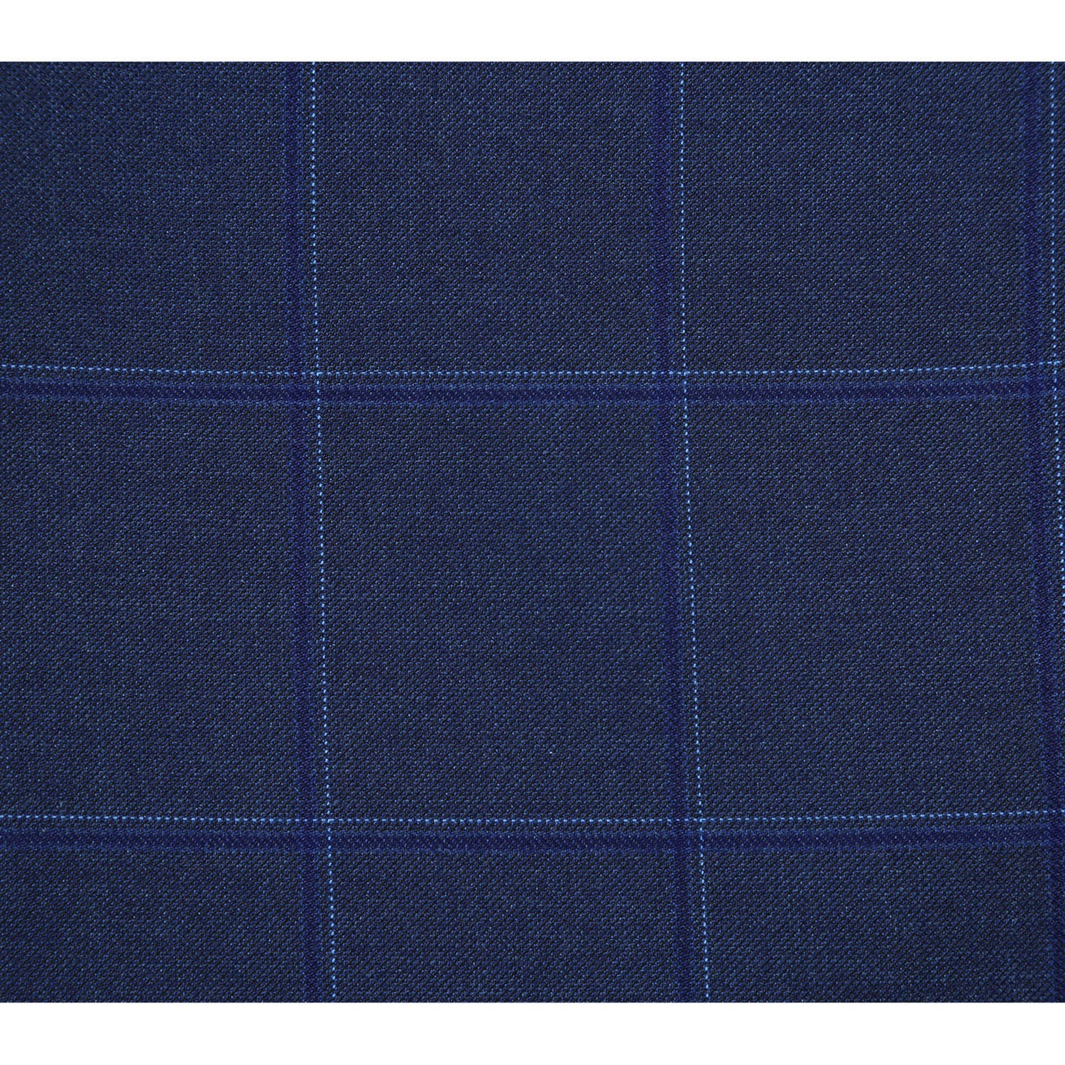 82-52-412EL Dark Blue Windowpane Check Suit
