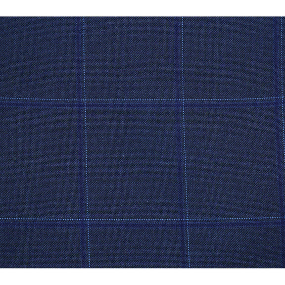 82-52-412EL Dark Blue Windowpane Check Suit