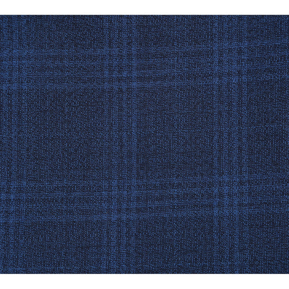 EL72-50-412 Airforce Blue Plaid Wool Suit