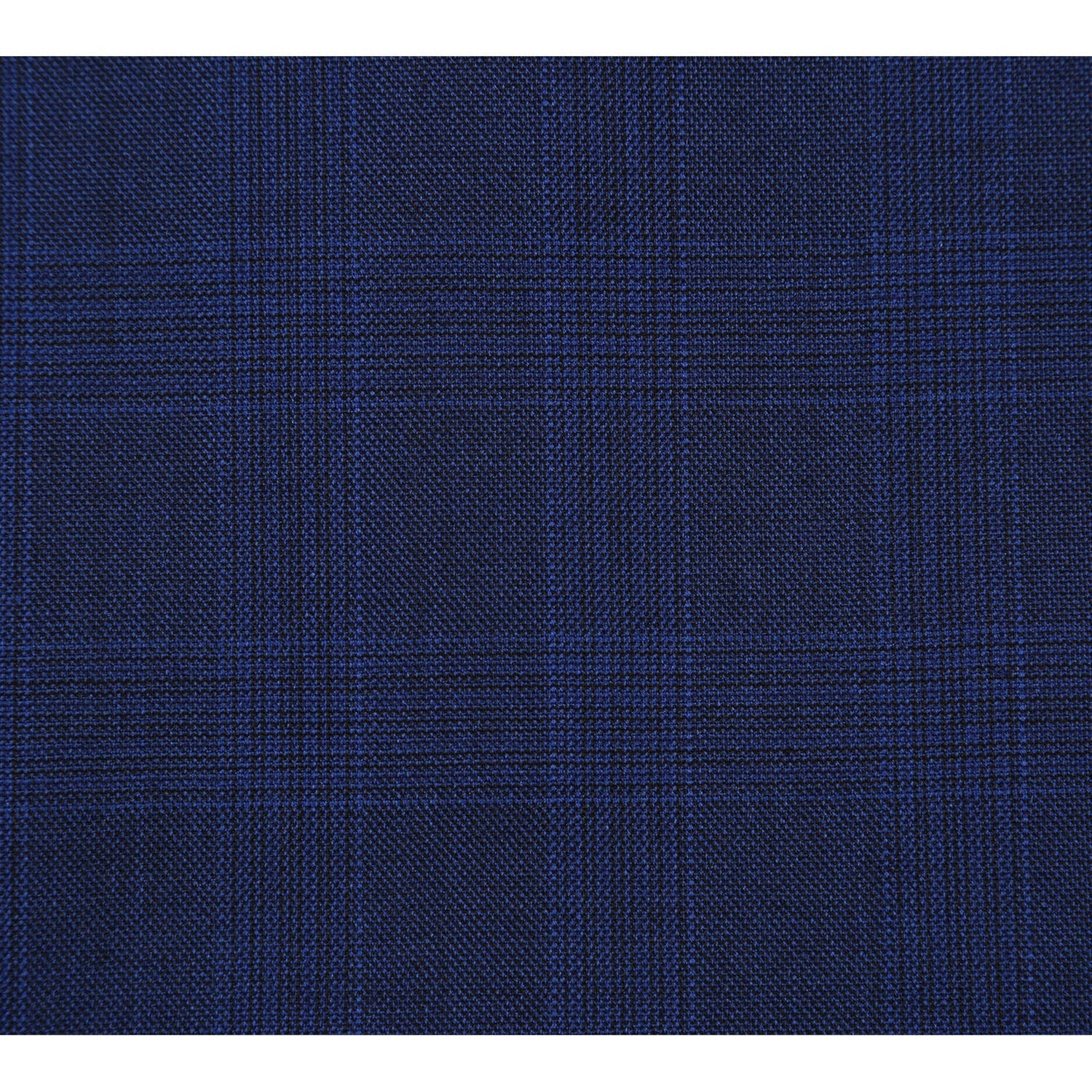 EL72-55-412 Midnight Blue Check Wool Suit