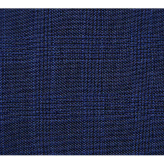 EL72-55-412 Midnight Blue Check Wool Suit