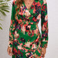 Printed Long Sleeve Tulip Hem Dress