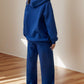 Zip Up Drawstring Hoodie and Pants Set