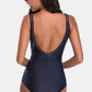 Full Size V-Neck Backless One-Piece Swimwear