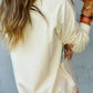 Contrast Round Neck Long Sleeve Sweatshirt