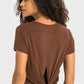 Tie Back Short Sleeve Sports Tee