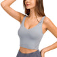 Deep V-Neck Crop Sports Bra