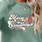 Christmas Letter Graphic Round Neck Sweatshirt