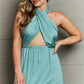 Ninexis Know Your Worth Criss Cross Halter Neck Maxi Dress