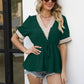 V-Neck Puff Sleeve Babydoll Top