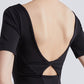 Cutout Backless Round Neck Active T-Shirt