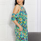 Sew In Love Full Size Perfect Paradise Printed Cold-Shoulder Dress