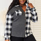 Heimish Solid Plaid Contrast Shacket