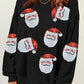 Sequin Santa Patch Round Neck Sweatshirt