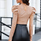 Mock Neck Puff Sleeve Bodysuit