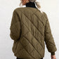 Bubble Texture Snap Down Long Sleeve Winter Coat