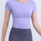 Round Neck Short Sleeve Active Top