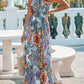 Printed Halter Neck Maxi Dress