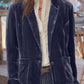 Pocketed Button Up Lapel Collar Blazer