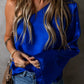 One Shoulder Long Sleeve Blouse