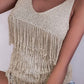 Fringe V-Neck Knit Tank