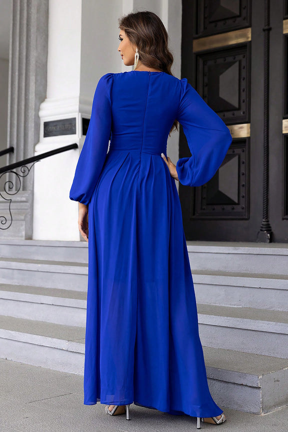 blue cut out dress with sleeves Blue Floral Cutout Dress