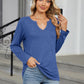 Notched Long Sleeve T-Shirt