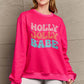 Simply Love Full Size HOLLY JOLLY BABE Long Sleeve Sweatshirt