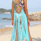 Fringe Spaghetti Strap Cover-Up