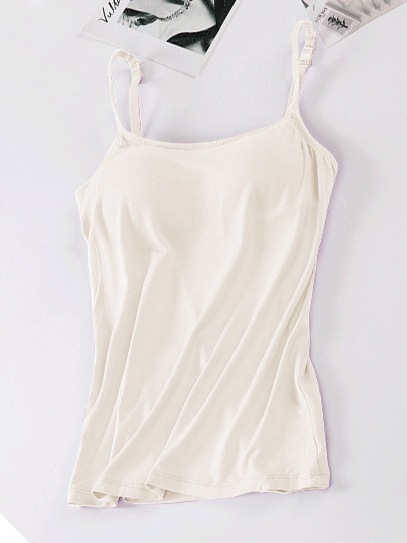 Scoop Neck Adjustable Strap Cami