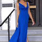 Twisted Slit Plunge Maxi Dress