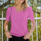 Puff Sleeve V-Neck Tee