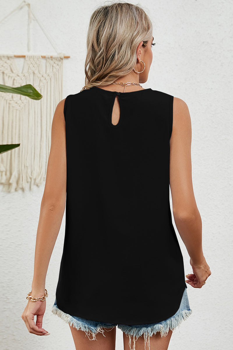 Ruched Round Neck Tank