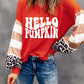 Letter Graphic V-Neck Long Sleeve Top