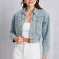 Studded Dropped Shoulder Denim Jacket