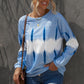 Tie-Dye Drop Shoulder Round Neck Sweatshirt