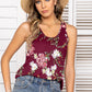 Floral Scoop Neck Tank Top