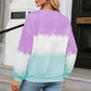 Gradient Round Neck Long Sleeve Sweatshirt