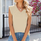 V-Neck Cap Sleeve Tank