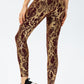 Animal Print Slim Fit Wide Waistband Long Sports Pants