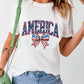 AMERICA Round Neck Short Sleeve T-Shirt