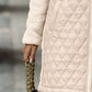 Texture Zip Up Long Sleeve Hooded Coat