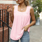 Eyelet Square Neck Tank