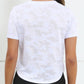 Ice Silk Mesh Round Neck Short Sleeve T-Shirt