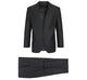 Men's Dark Gray 2-Piece Notch Lapel Wool Stretch Suit