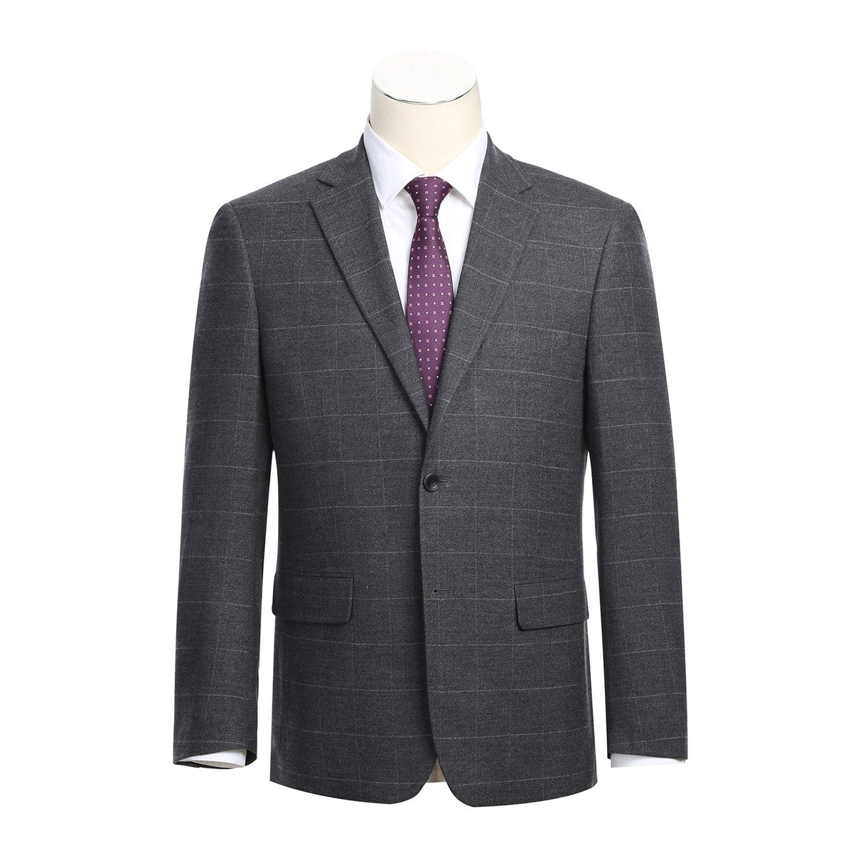 293-31 Men's New Slim Fit Checked Suits
