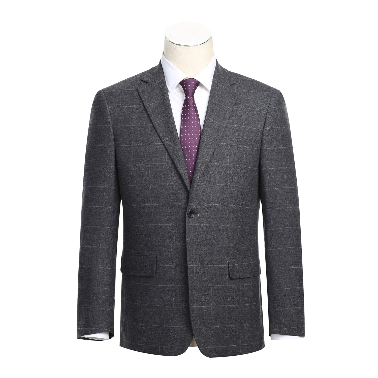 293-31 Men's New Slim Fit Checked Suits
