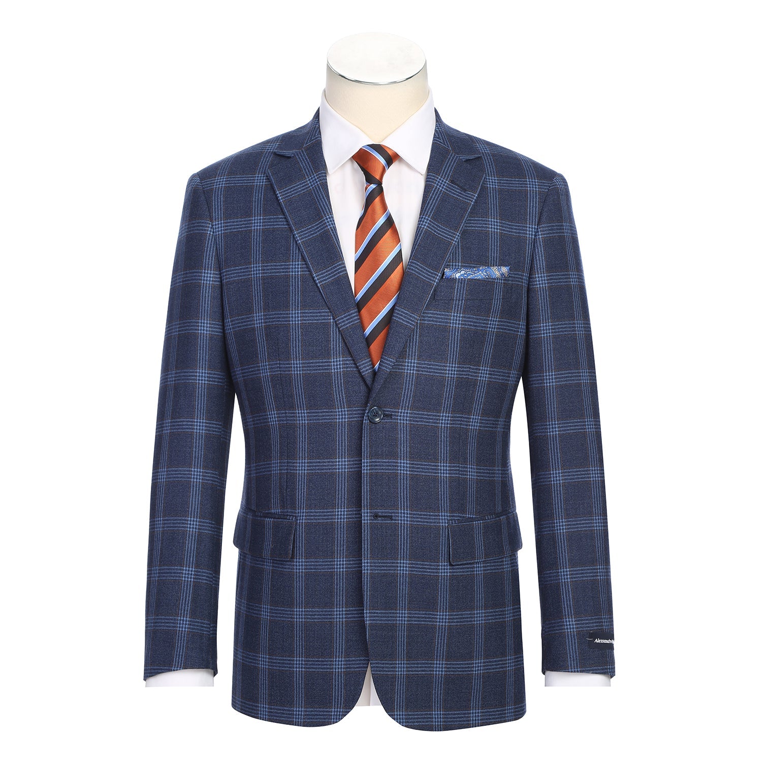 567-5 Men's New Slim Fit Wool Blazer BLUE L38 New Slim Fit